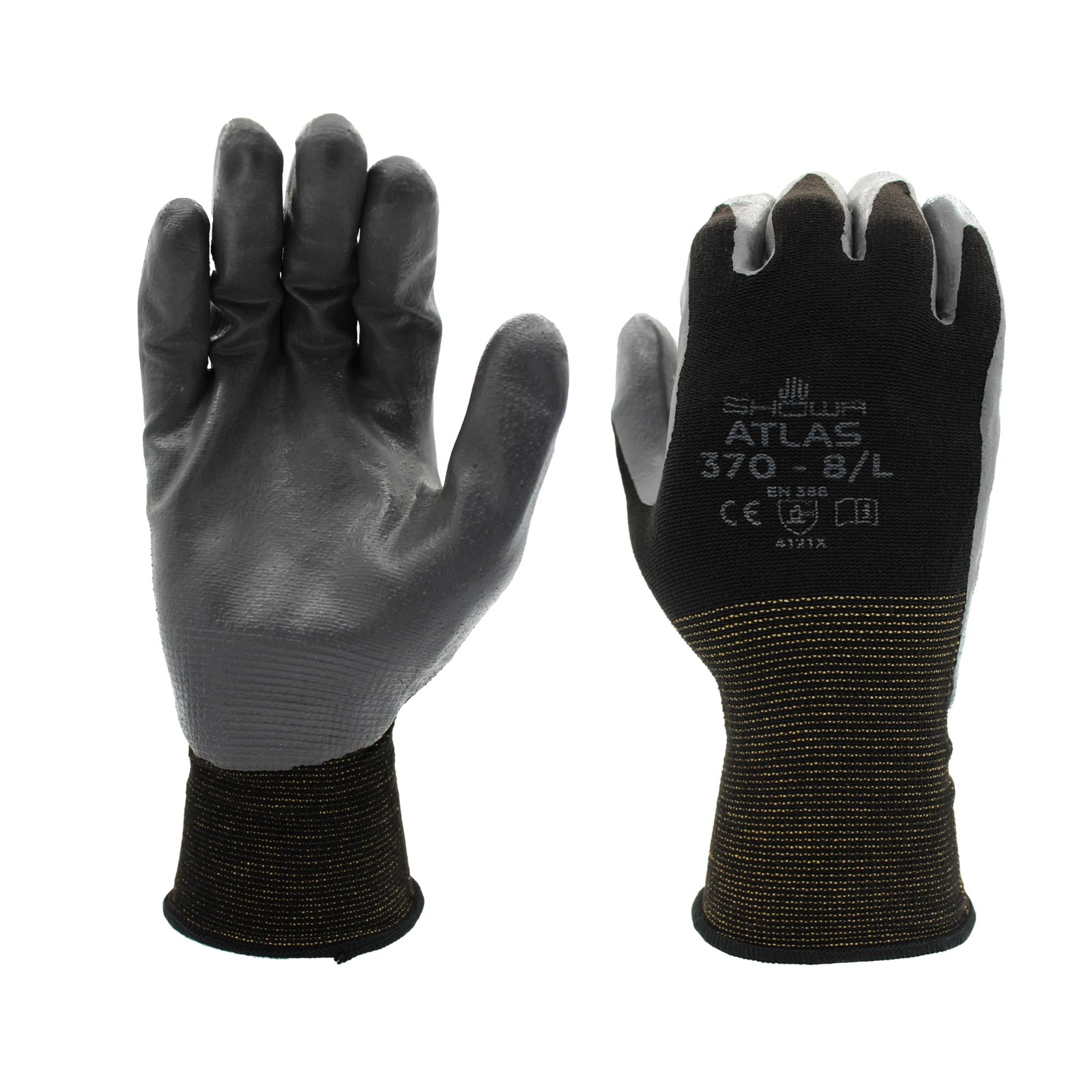 Showa Atlas 370B Professional Nitrile Work Gloves Breathable High-Dexterity