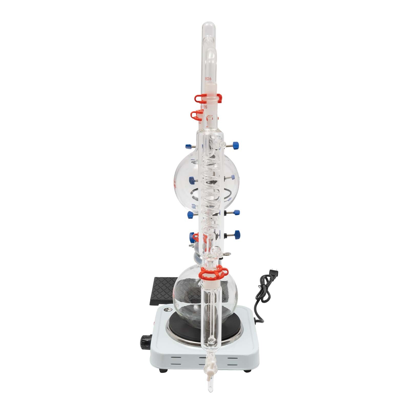 Organic Chemistry Lab Glassware Glass Kit Distillation Equipment Set 1000mL NEW