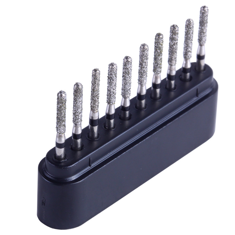 10X Diamond Bur High Speed Super Coarse Straight/Cylindrical Round Head SR-12S