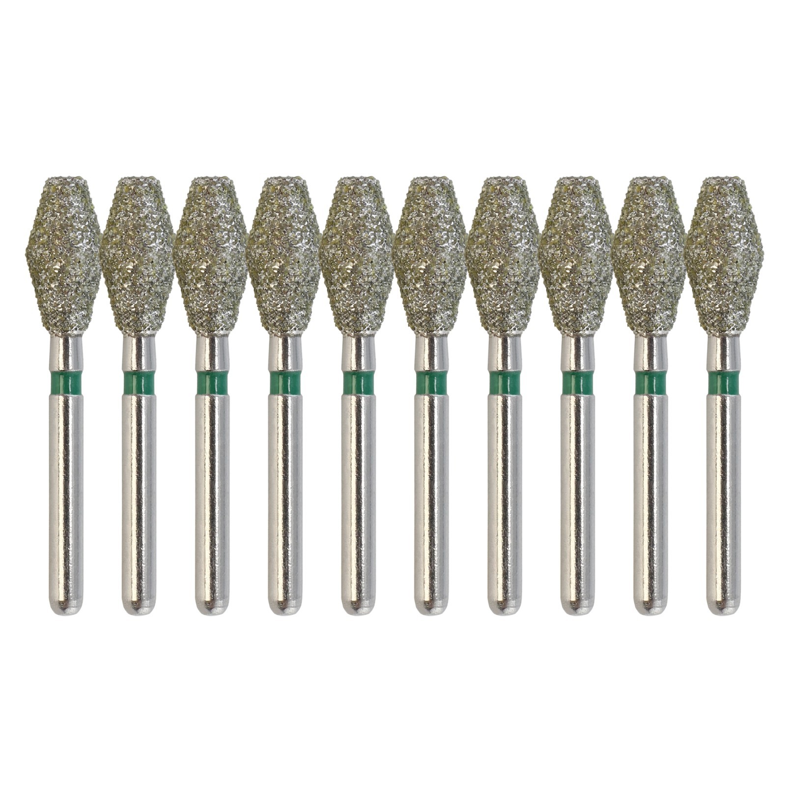 Multi-Use Dental Diamonds FG Burs Barrel 811/038C Coarse Grit Green High Speed