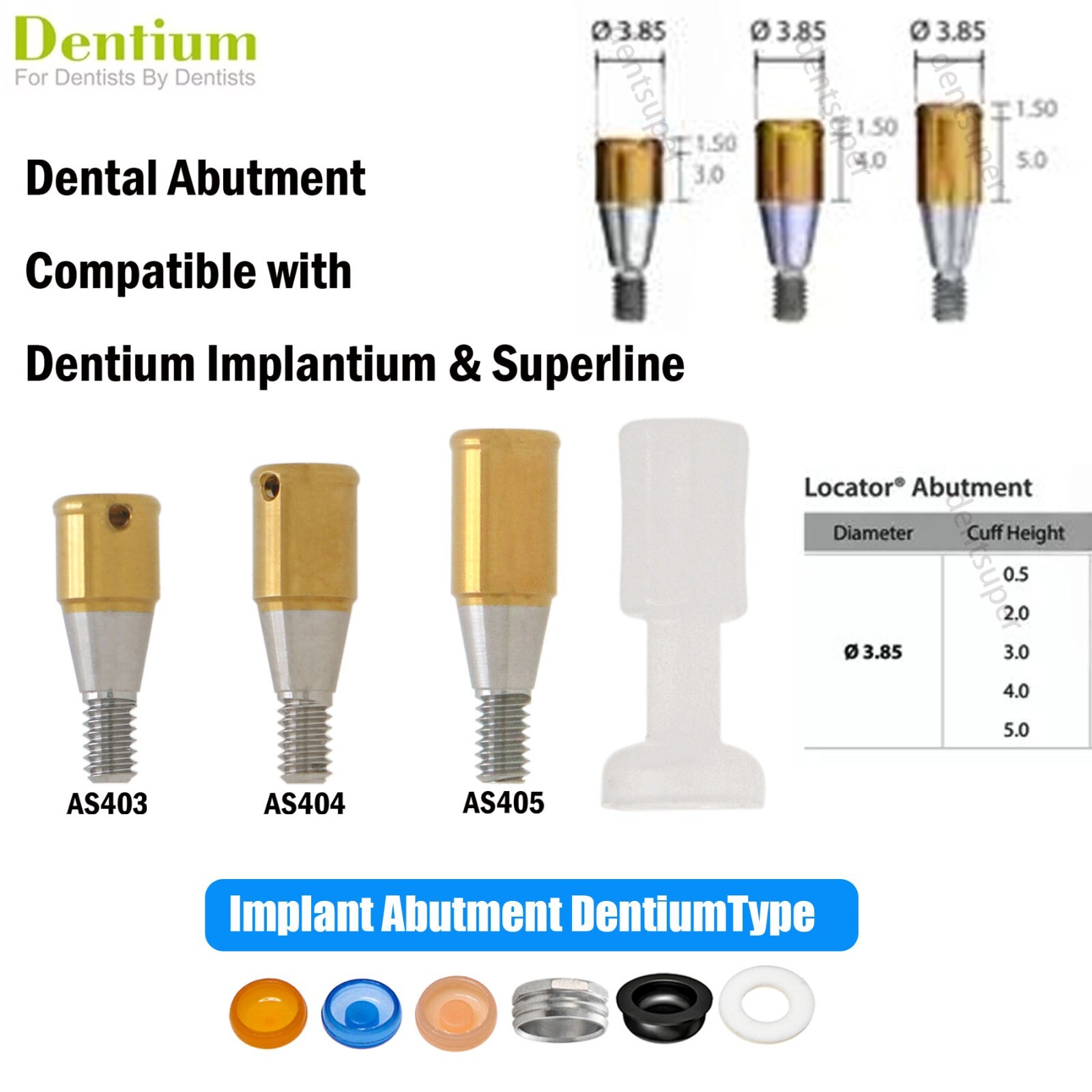 US Overdenture Locator Tapered Abutment for Hiossen Nobel Zimmer Retention Caps