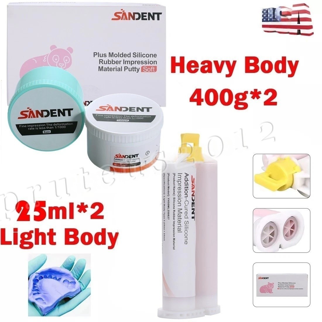 VPS Dental Impression Material Putty Heavy Regular / Light Body Normal Set
