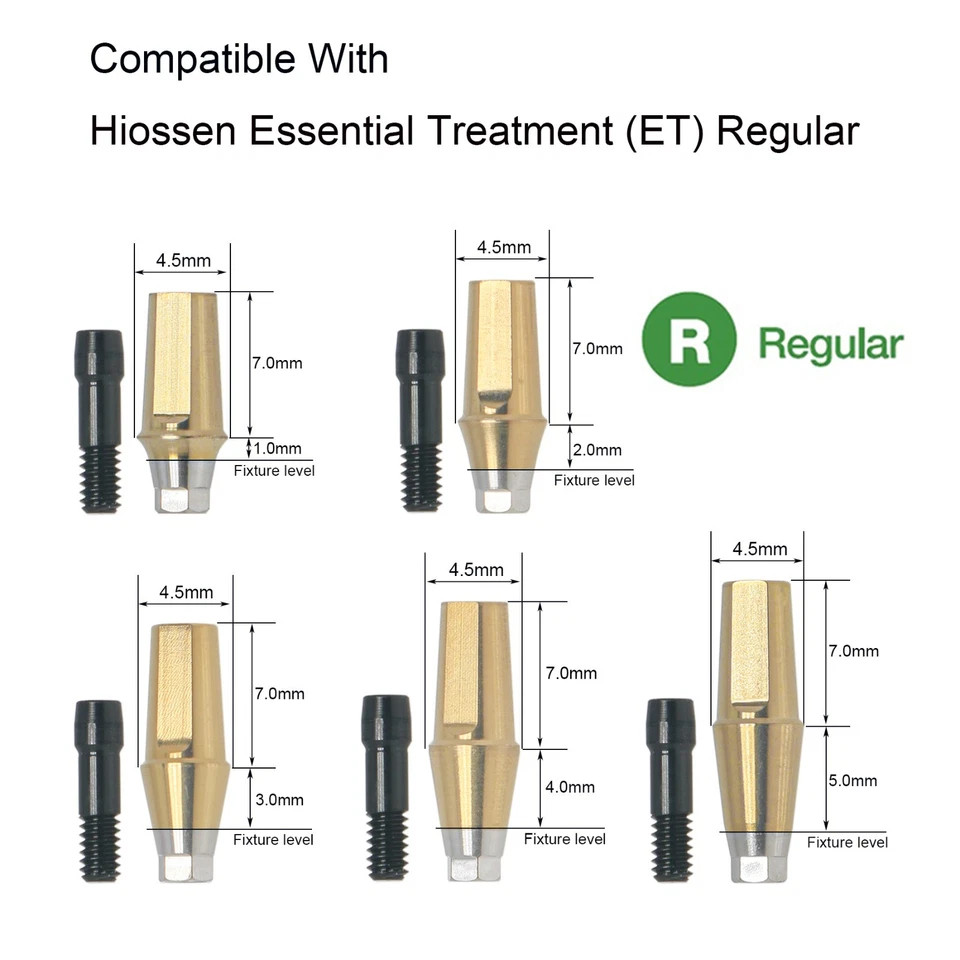 US Regular Titanium Straight Transfer Abutment Compatible with Osstem Hiossen