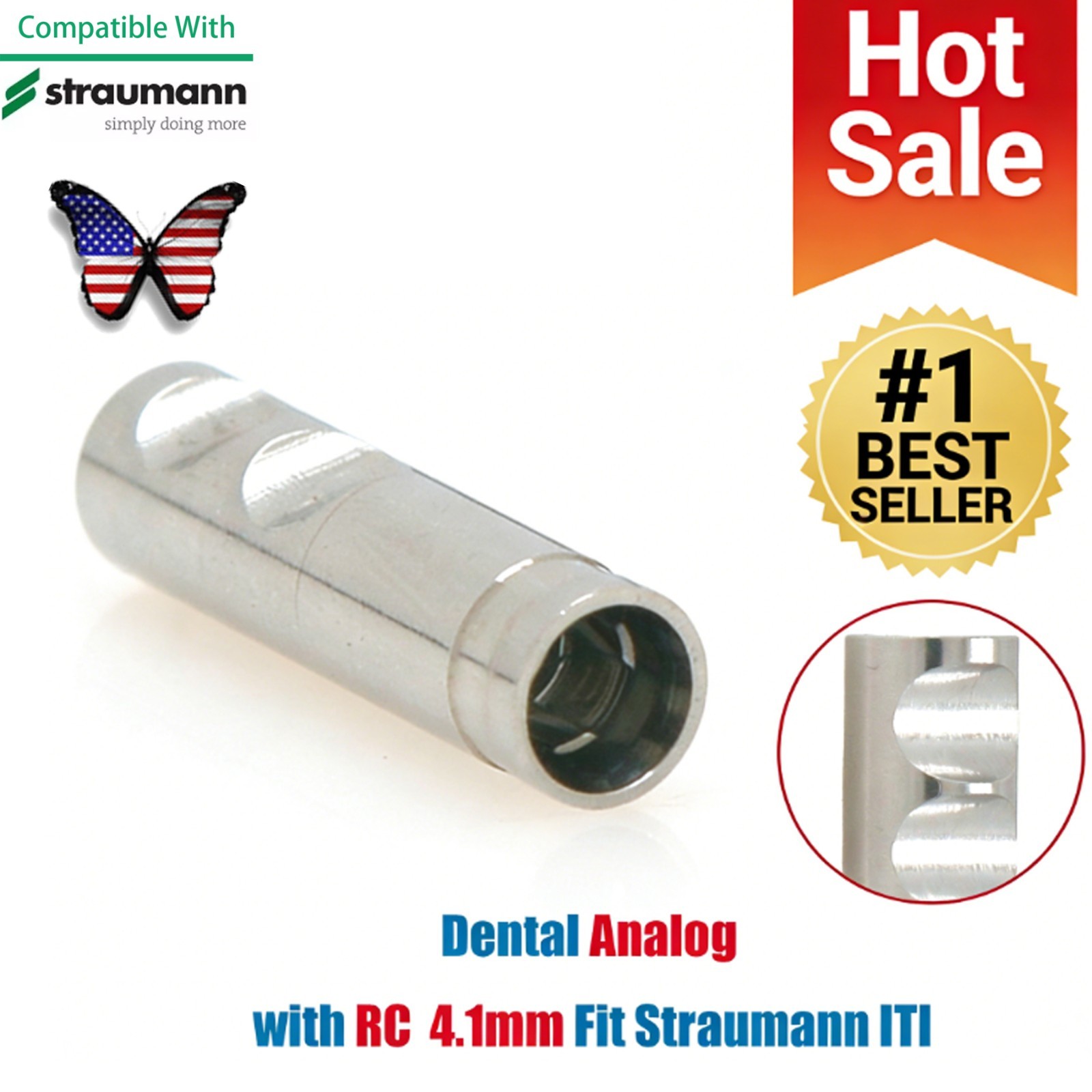 Bone Level Straumann ITI Impression Coping Transfer Analog Open/Close Tray RC NC