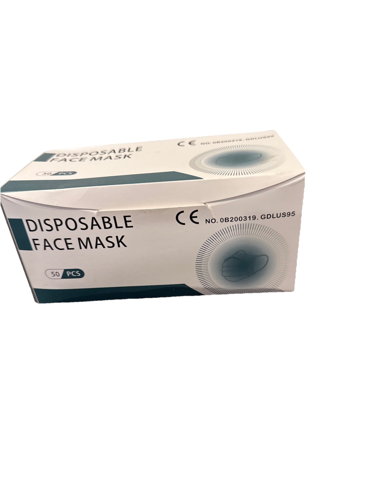 Box Of 50 Disposable Face Masks – 3 Ply Blue & Earloop DY95, GDLUS95, OB200319