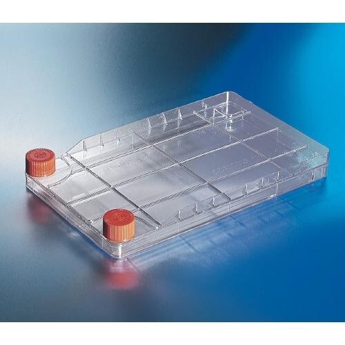 5x Corning CellSTACK 3269 Polystyrene Chamber with Vent Caps.