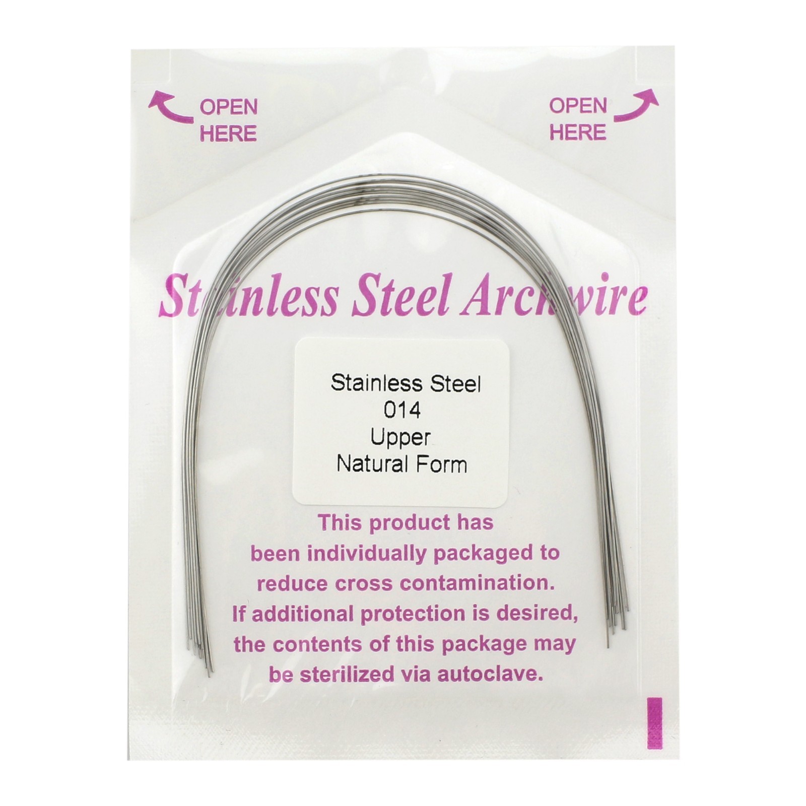 Dental Orthodontic Arch Wire Stainless Steel Natural Form Round Rectangular U L