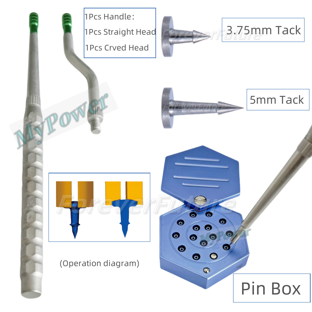 Dental Bone Tack Tac Pins Handle 3.75/5mm Titanium Tacks Membrane Guide Catcher