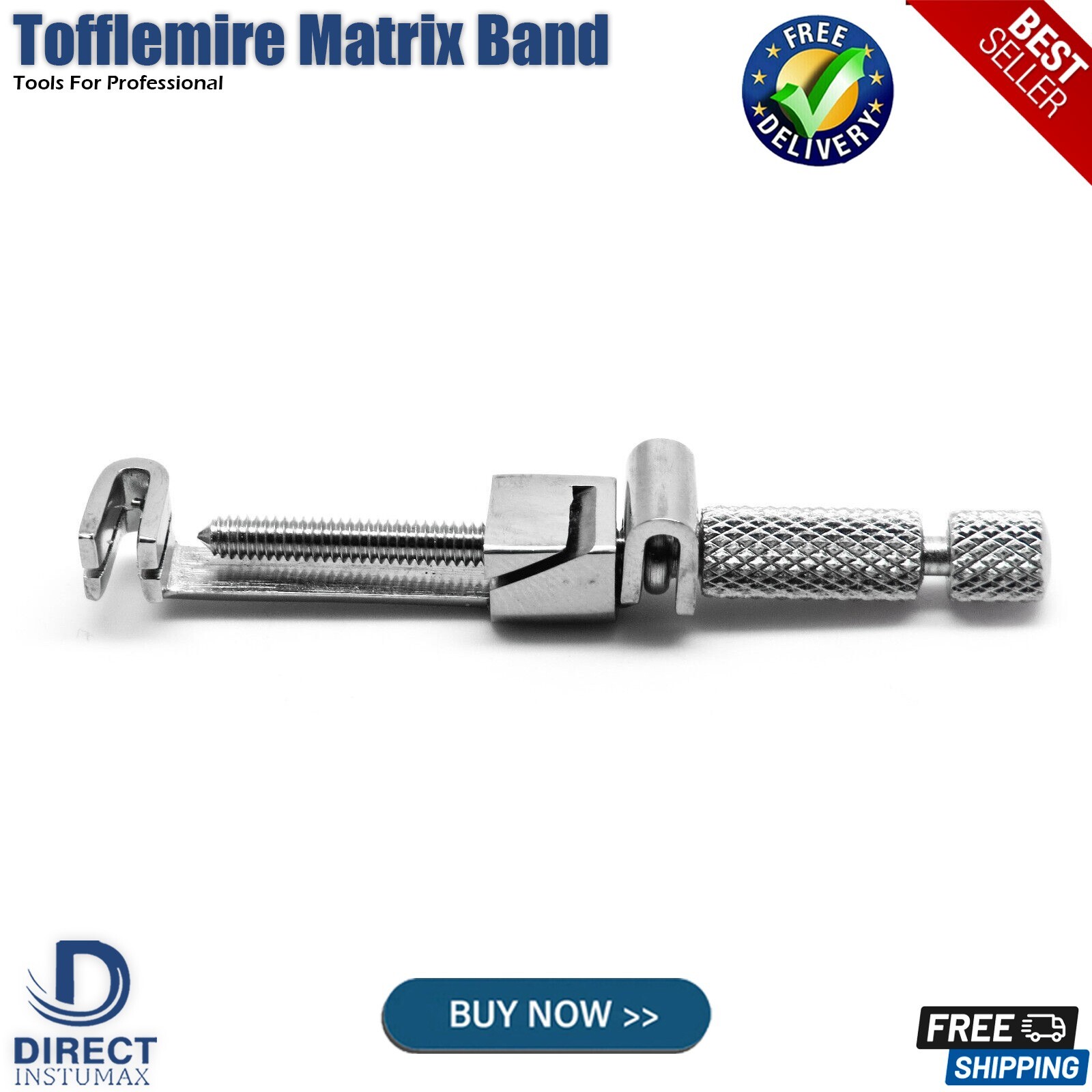 Universal Tofflemire Matrix Band Straight Retainers Stuck Clip Dental Instrument