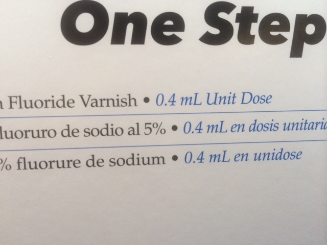 Varnish 5% Sodium Fluoride Mint Flavor 50/Box 0.4 ml unit dose made in USA