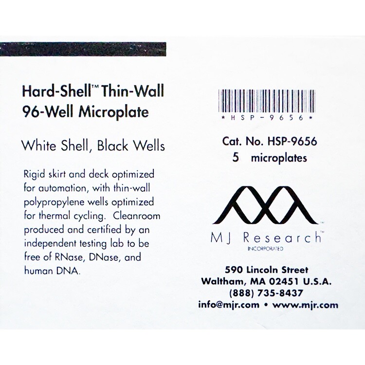M J Research™ 96 Well Hard-Shell Thin-Wall Microplate 5/Pack – LABORATORY LAB