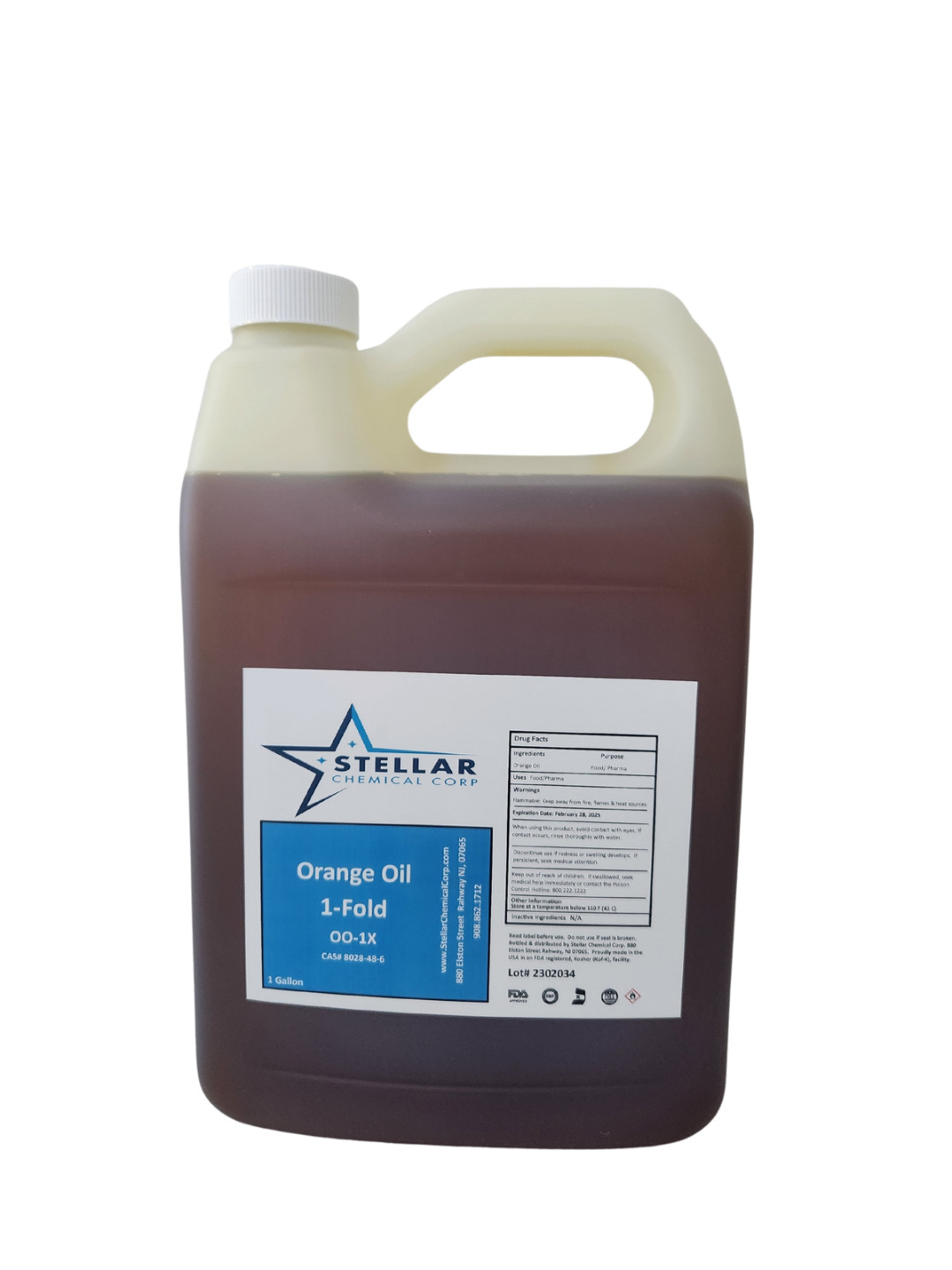 Natural Orange Oil 1-Fold 1 Gallon Essential Oil