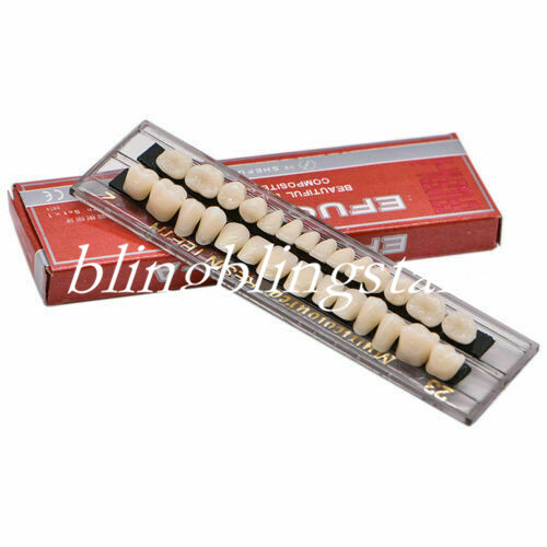 10 Packs Dental Denture Acrylic Resin Full Set Teeth Upper Lower Shade #A2