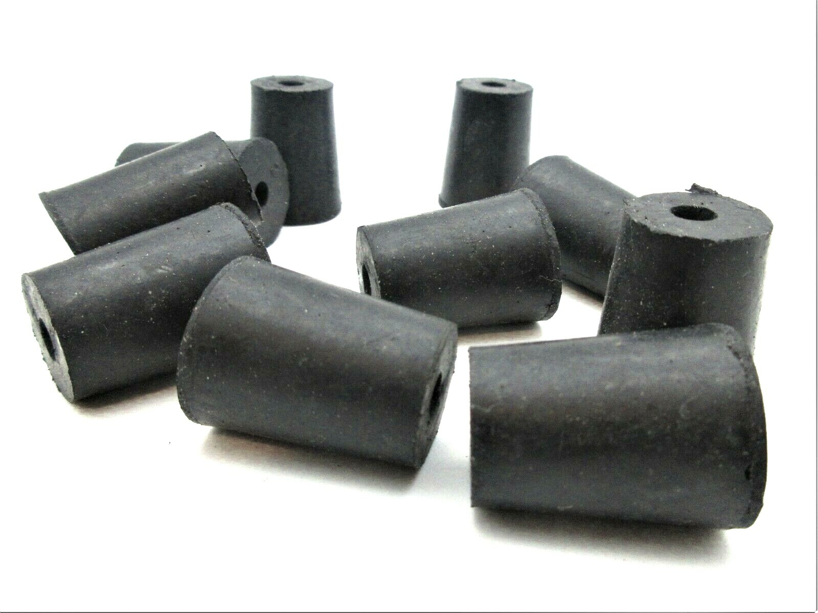 #2 Solid Rubber Stoppers Tapered Plug Bung Cork 1 Hole Fits 5/8″ to 25/32″ ID