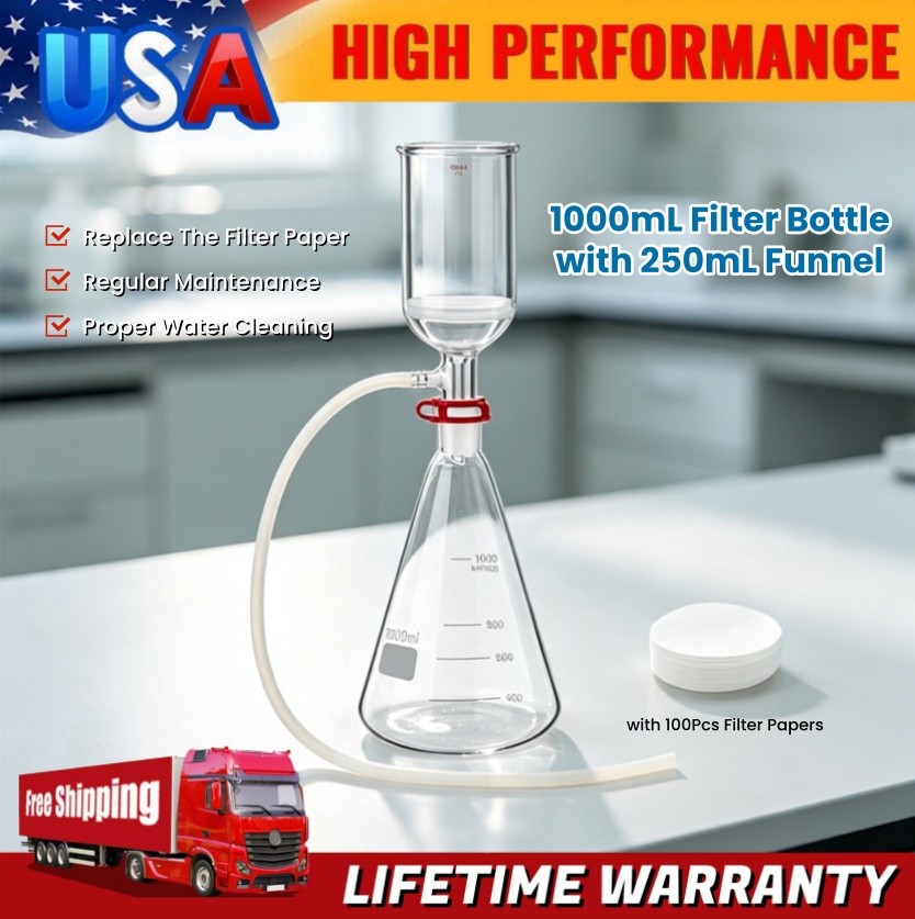 Glass Vacuum Filter Filtration Kits 1000ml Flask Funnel Laboratory Devices Set