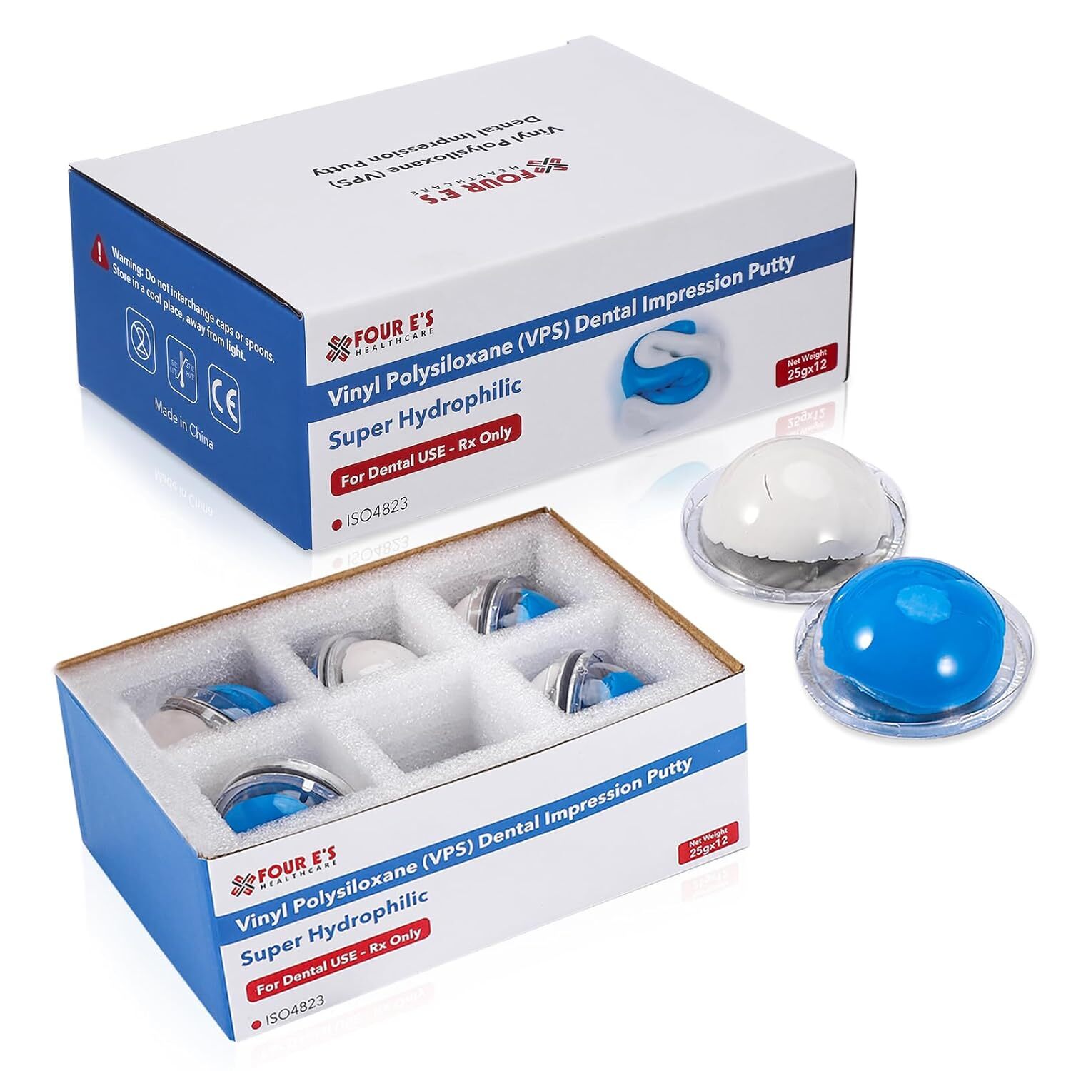 Dental Impression Putty Fast Set VPS Putty 400g Base+400g Catalyst / 25g x12 US