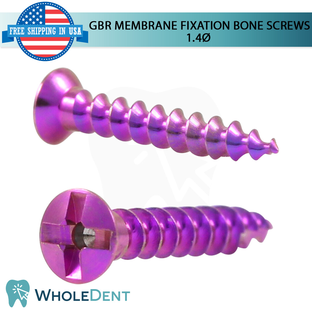 GBR Self Tapping Titanium Membrane Fixation Bon Screw Ø1.4mm, Dental Im plant
