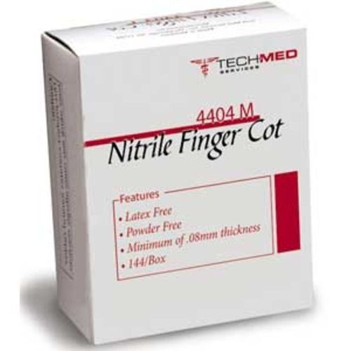 Tech-Med Services Nitrile Finger Cots – Large 144/Bx. Latex-Free and Powder