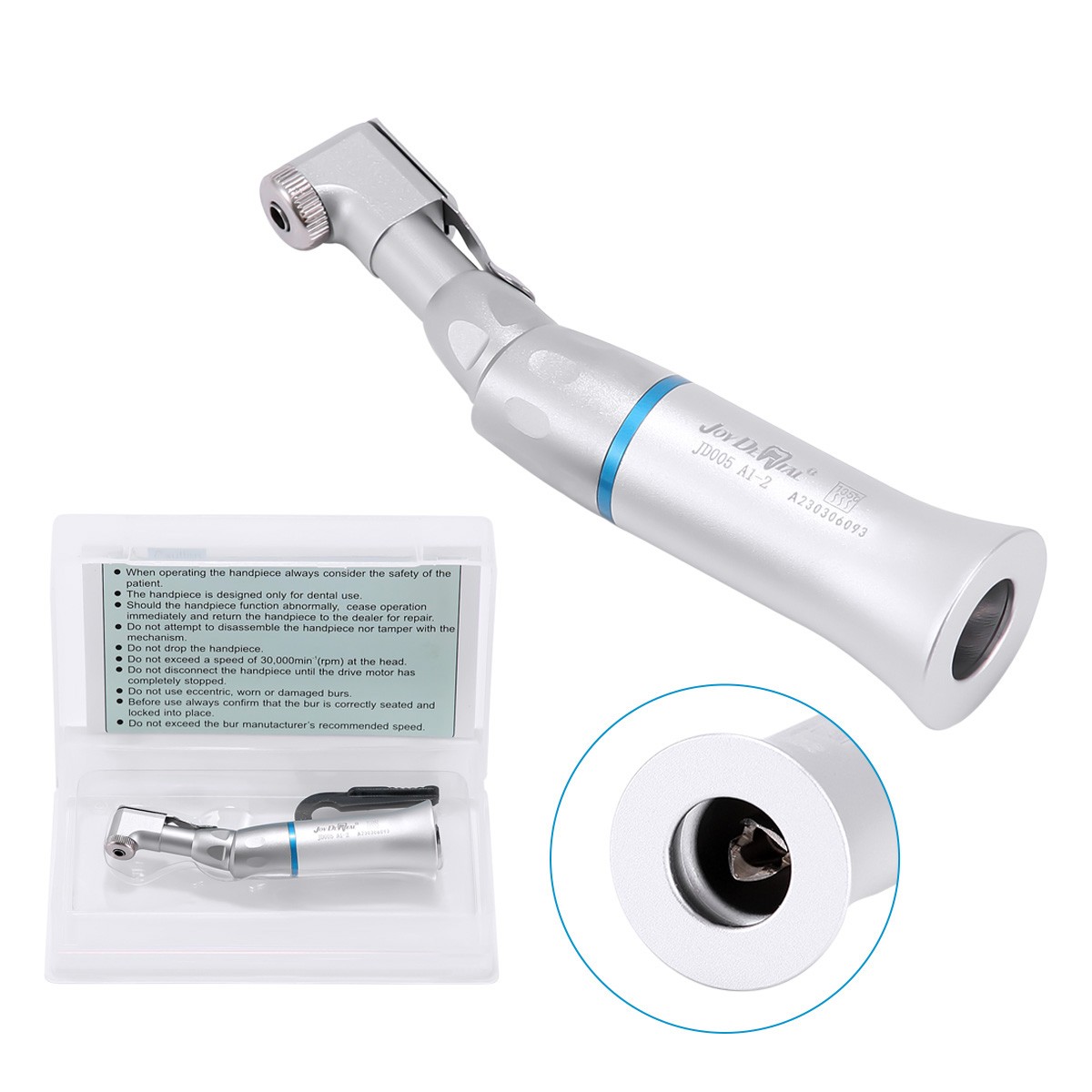 Dental Slow Low Speed Wrench Type Contra Angle Handpiece For Turning Latch