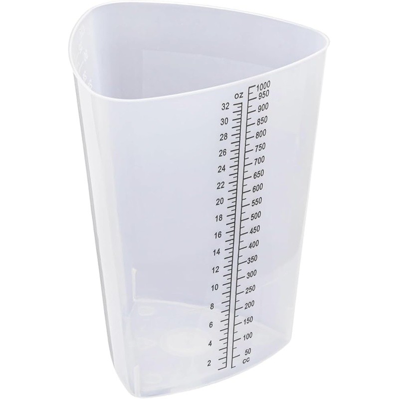 Triangular Measuring Beakers 32oz Graduated Plastic Cups Lab Liquid Measurement