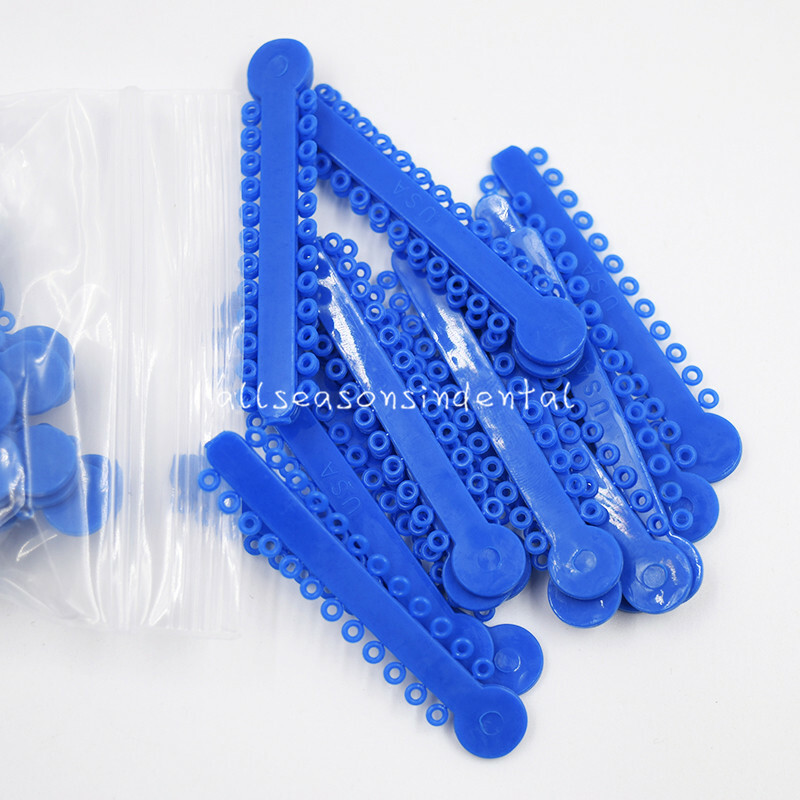 1040Pcs/Bag Dental Orthodontics Ring Elastic Latex Bands Ligature Ties 45 Colors