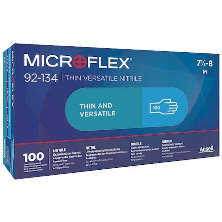 Ansell 92-134 Microflex(R) 92-134 Versatility, Disposable Gloves, 2.8 Mil Palm,