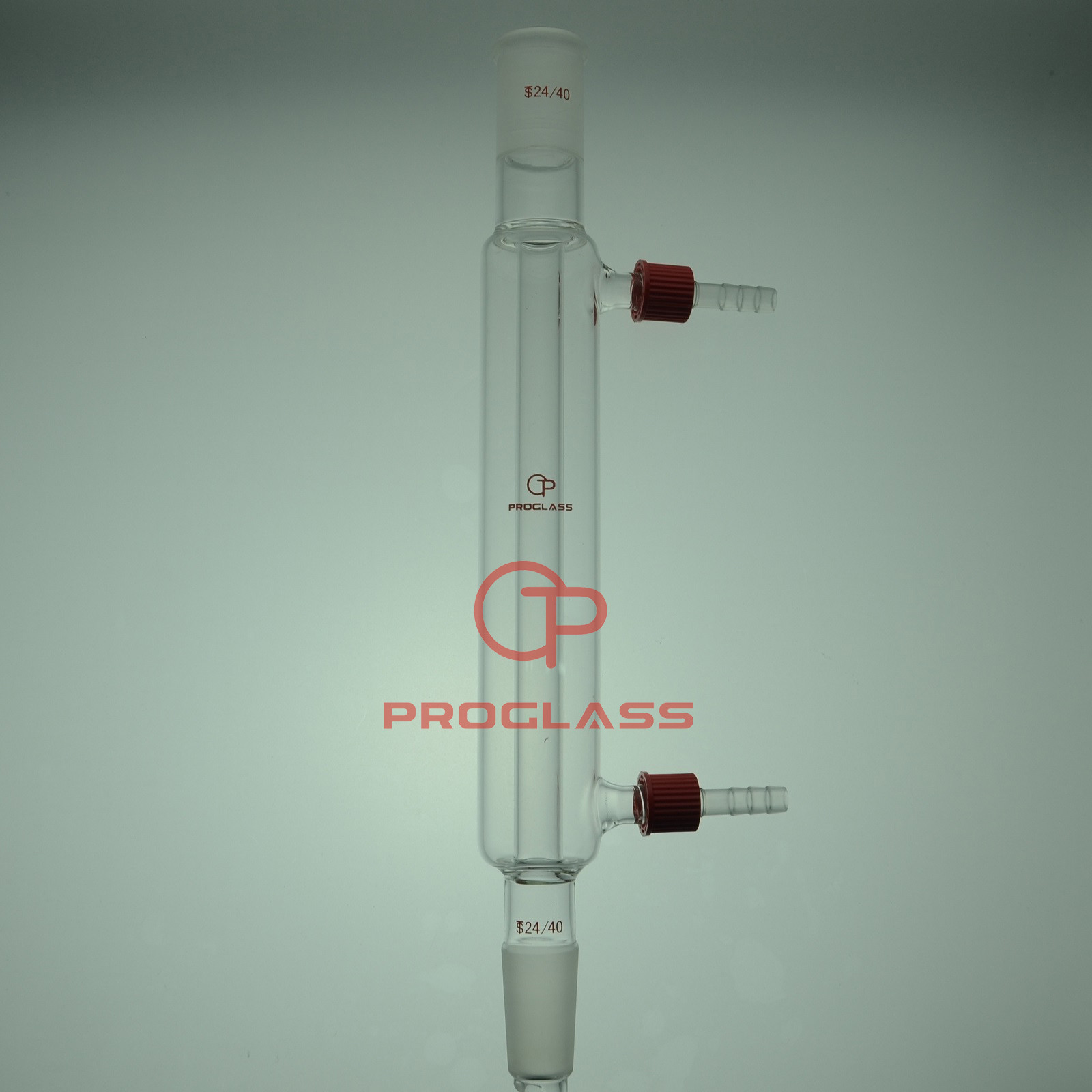 Lab 24/40 Joint 200mm Glass Liebig Condenser with removable hose connector