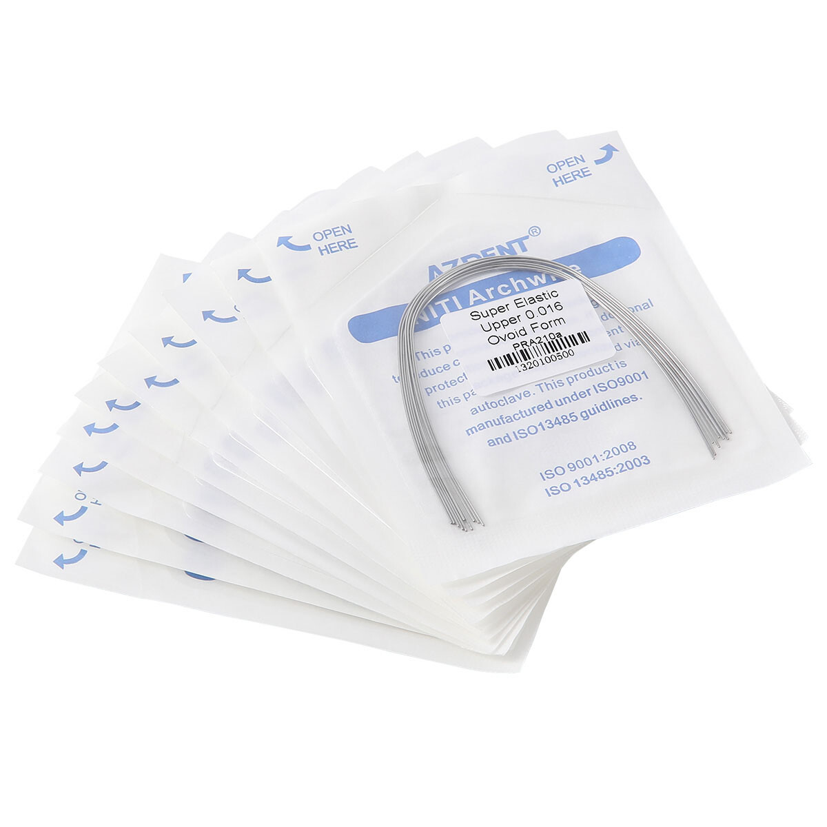 10pcs/kit AZDENT Dental Orthodontic Super Elastic Niti Arch Wire Oval Form