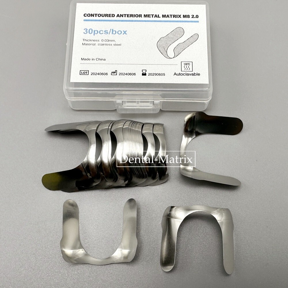 Dental Proximal Anterior Strips Twin Matrices Matrix Strip Sectional Bands 30pcs