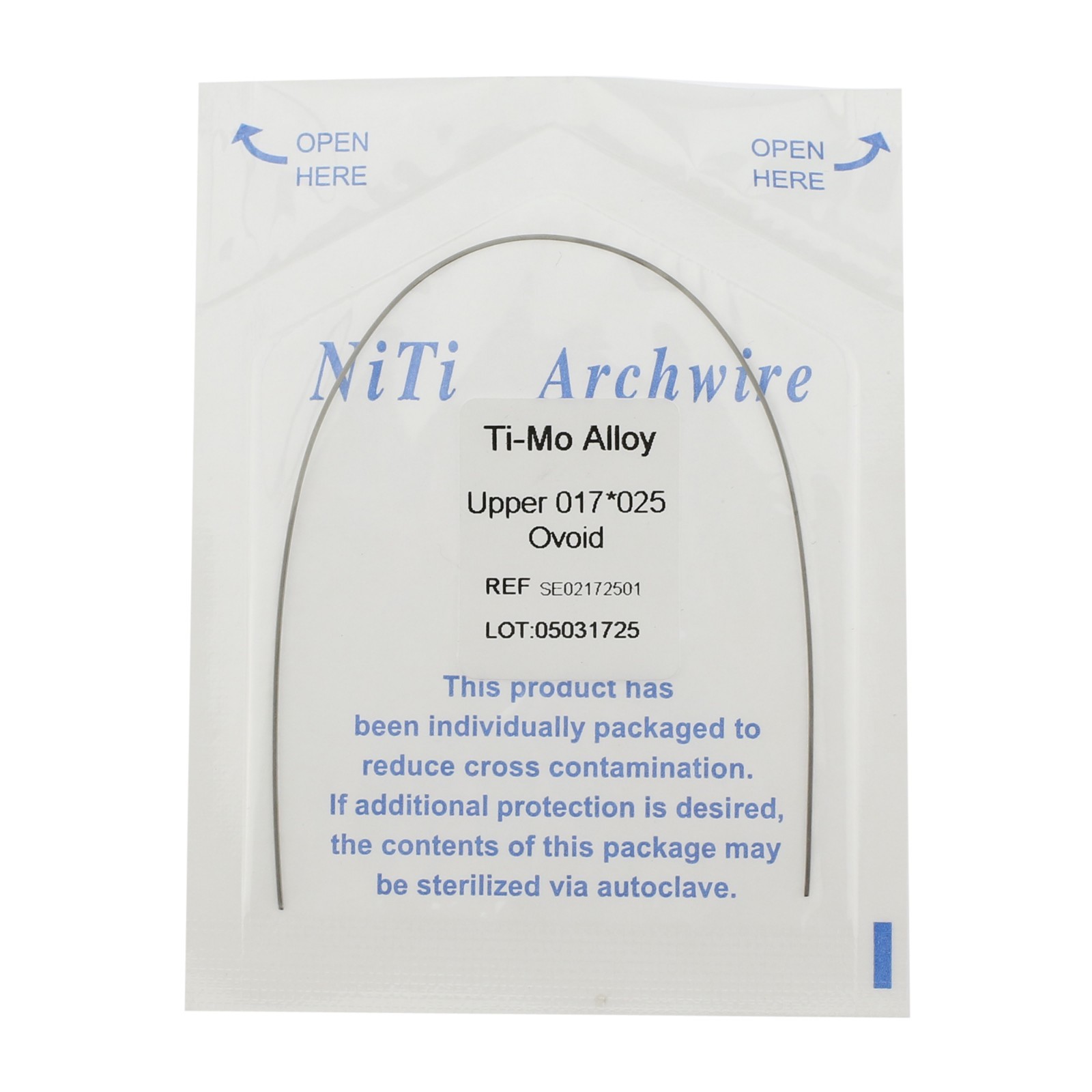 Dental Orthodontic Ti-Mo Titanium Molybdenum Alloy Arch Wires Ovoid Ormco TMA