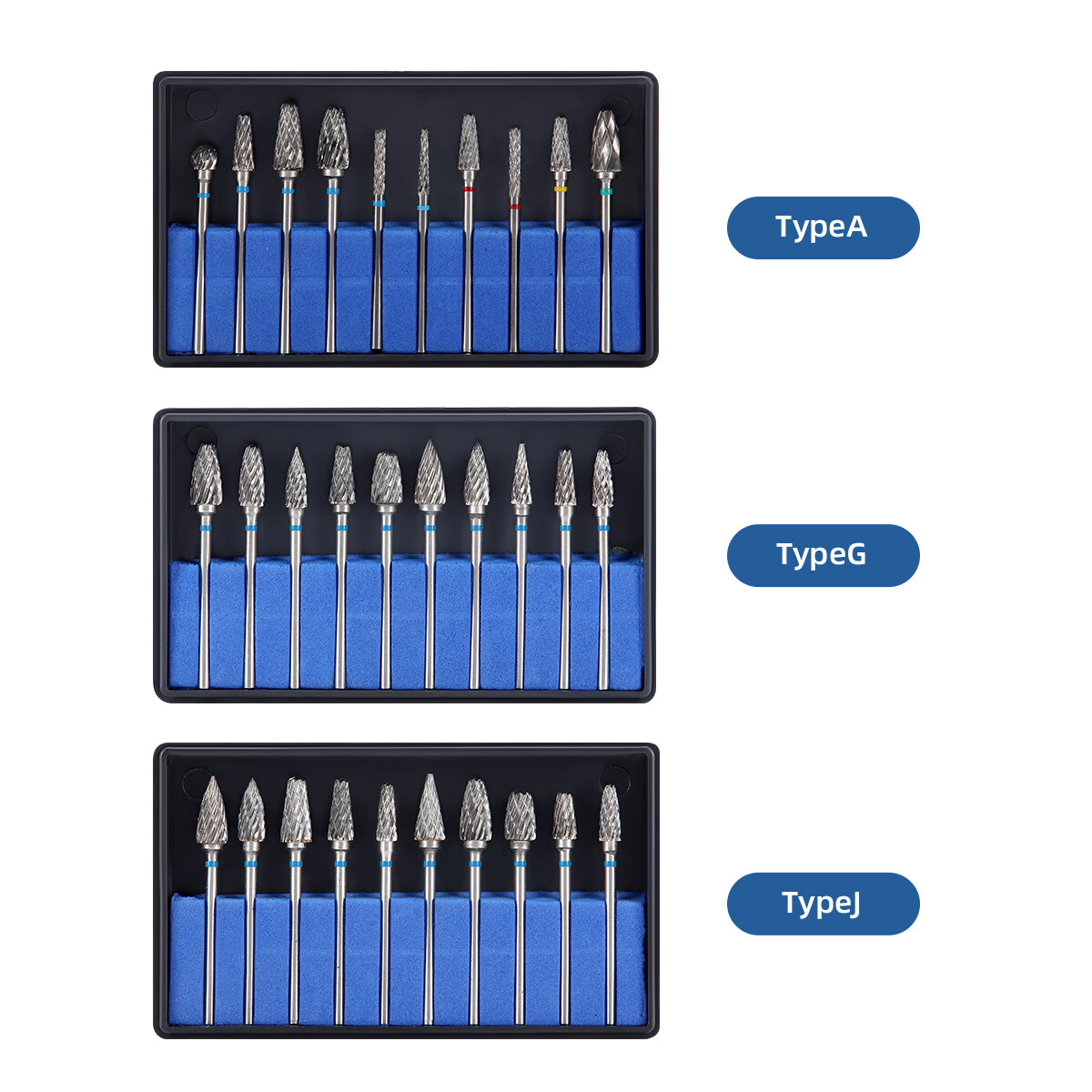 Dental Lab Polishing Burs Drills Tungsten Steel Carbide Bur HP 2.35mm AZDENT