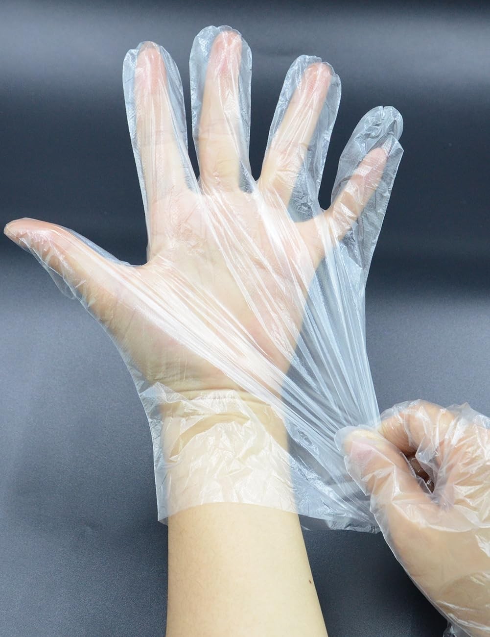 400 Count Disposable Poly Plastic Gloves BPA-Free, Latex-Free, Powder-Free