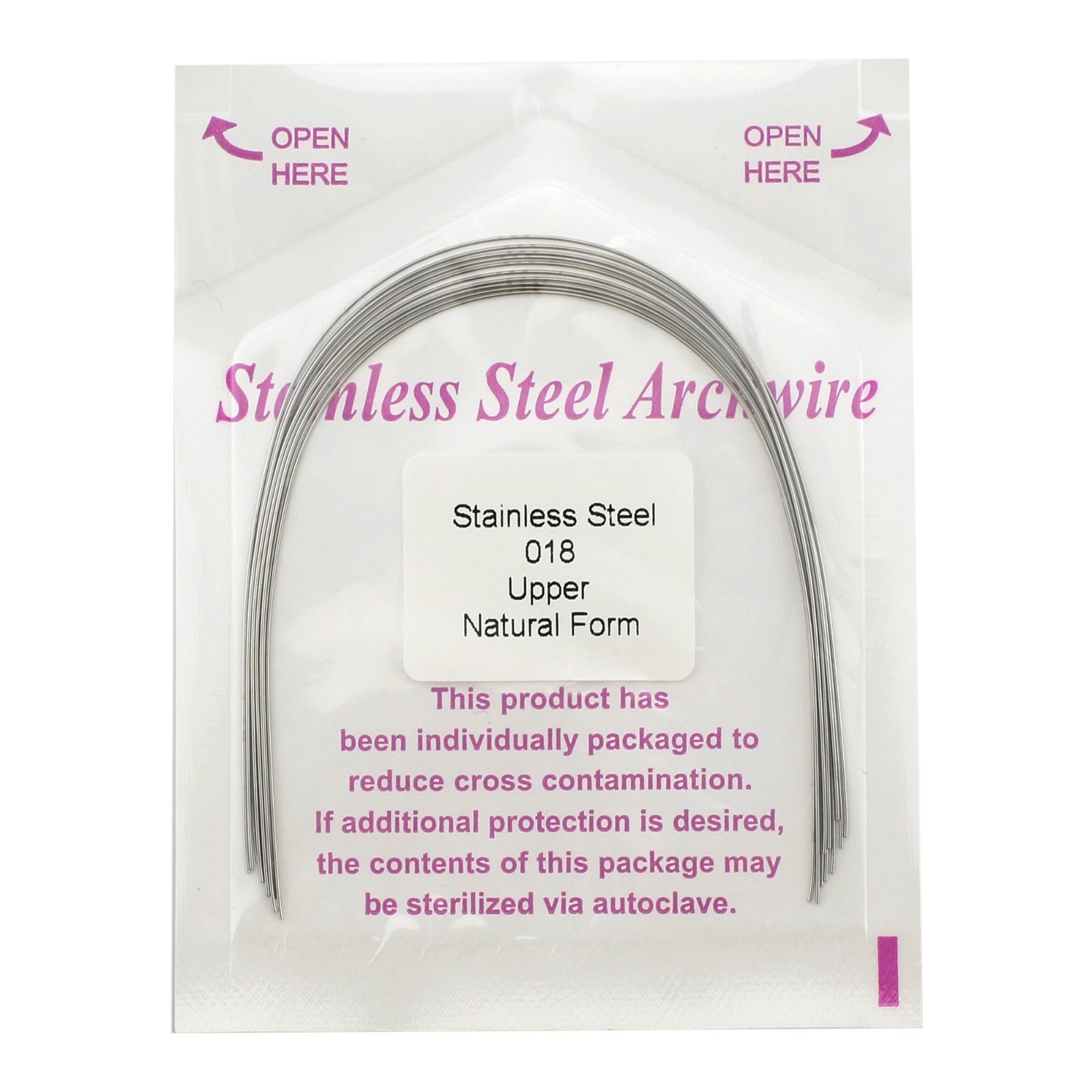 Dental Orthodontic Arch Wire Stainless Steel Natural Form Round Rectangular U L