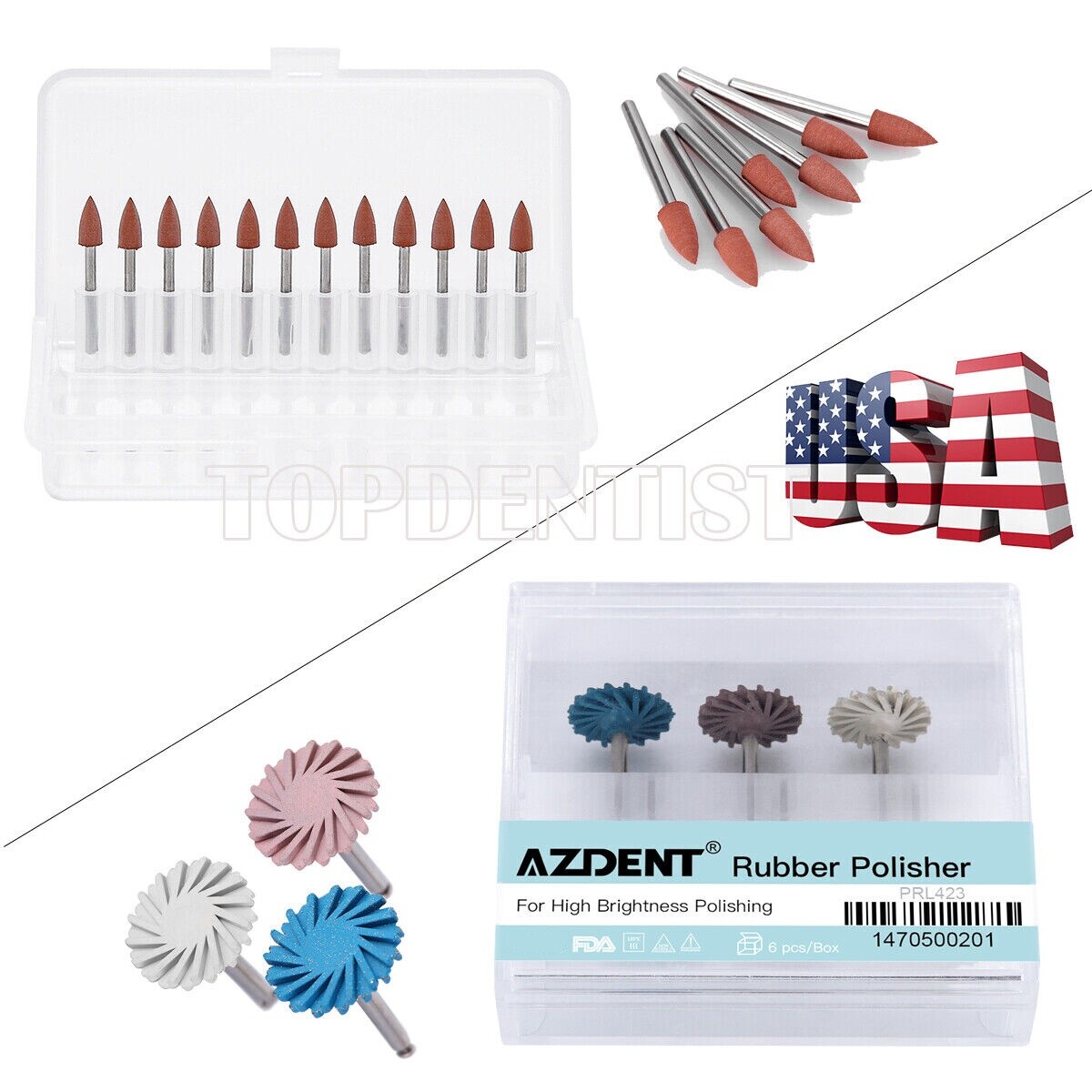 Dental Disc Rubber Wheel Polishing Sytem Composite Mini Points Abrasive Burs