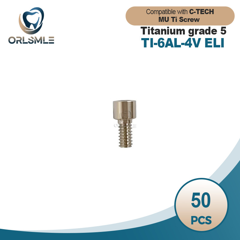 50 pcs Titanium abutment screw multi unit Ti screw compatible with C-TECH