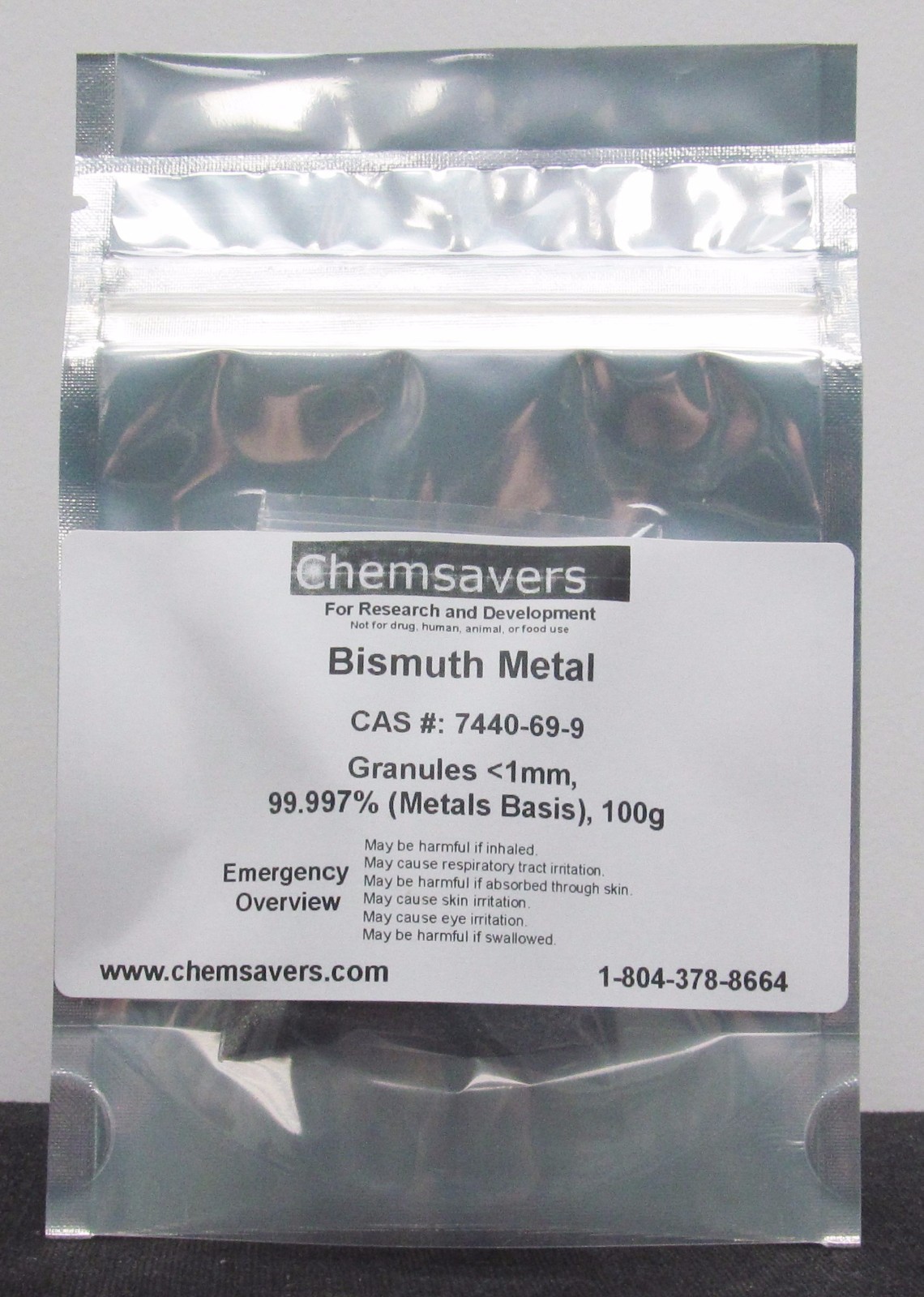 Bismuth Metal, Granules 1mm, 99.997% (Metals Basis), 100g