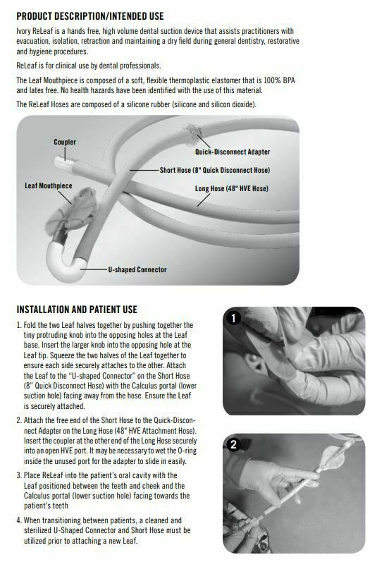 Kulzer Ivory ReLeaf HVE Hands free suction System BASIC KIT to minimize Aerosol