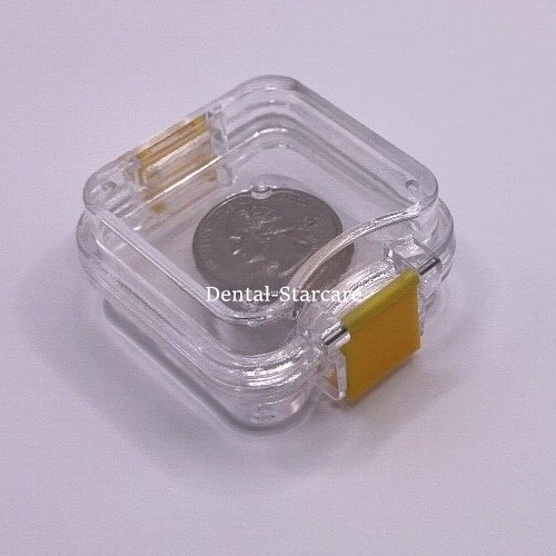 1/100 Denture False Teeth Membrane Case Dental Crown Display Retainer Box w Film