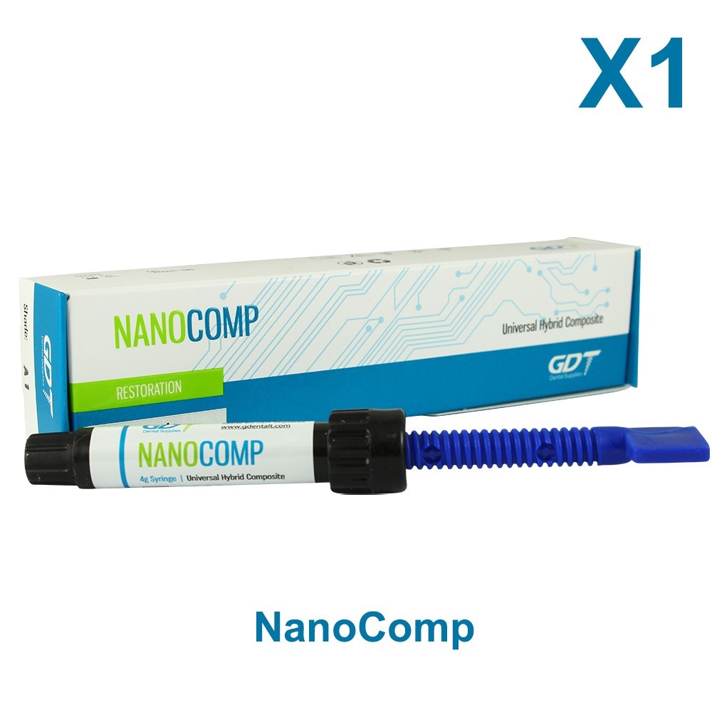 NanoComp Universal Micro Hybrid Gel Dental Composite Restoration Syringe 4g