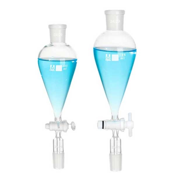 Chemistry Lab Supply Pear-shaped Separating Funnel 60ml-1000ml Glassware