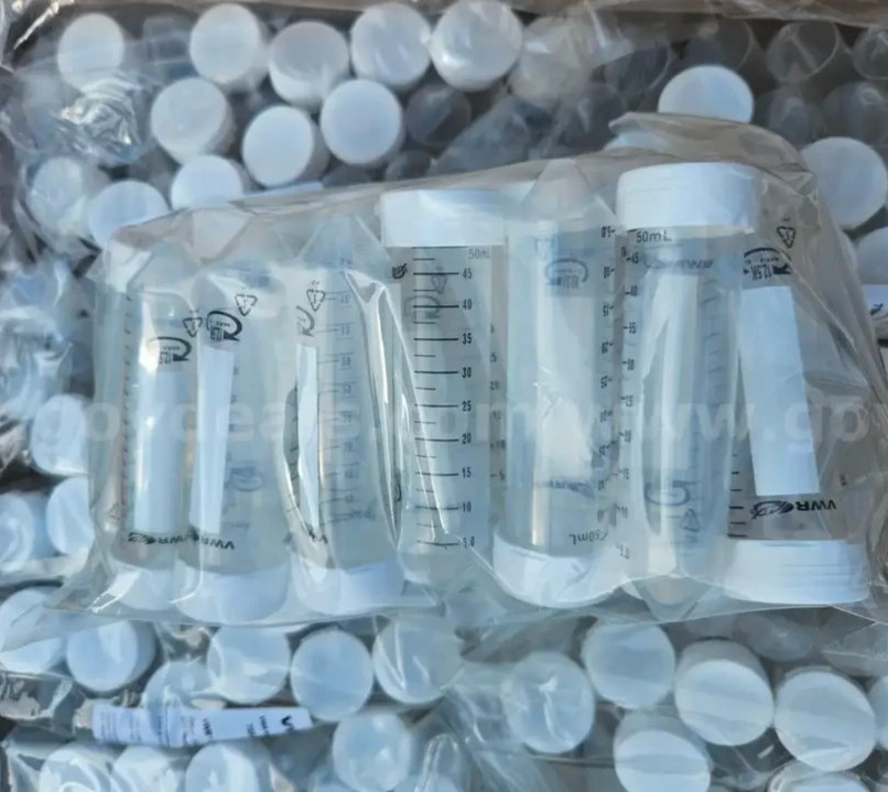 100x Lot 50 mL Sterile Conical Centrifuge Tube Flip Top Cap VWR