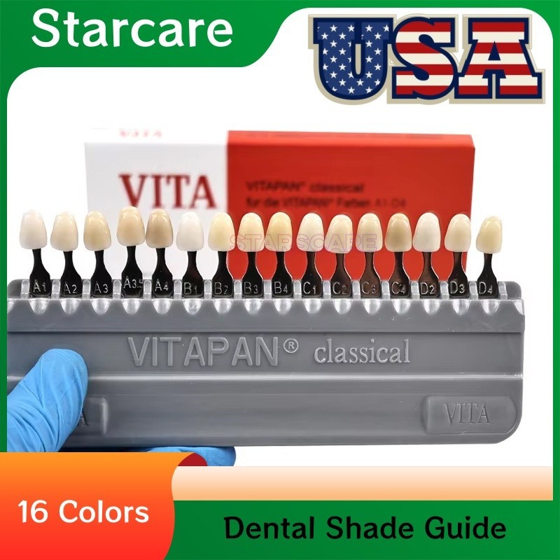 1 Set VITA Classical 16 Colors Shade Guide Dental Toothguide A1-D4 Whitening USA