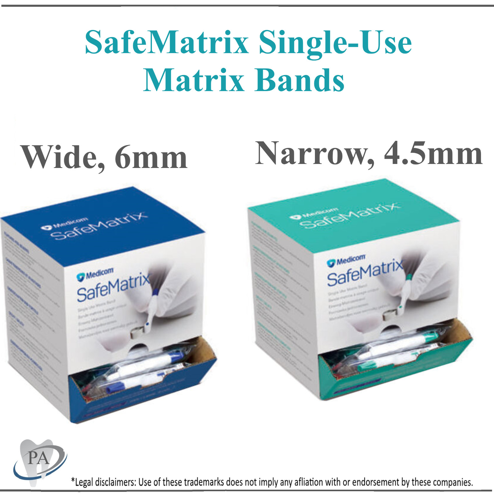 Dental Pro-matrix SafeMatrix Medicom Matrix Bands Wide 6mm or Narrow 4.5 50/Box