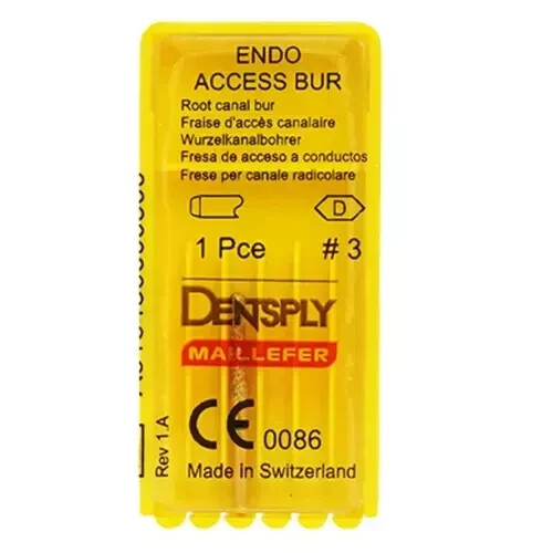 5 pack Dentsply Endo Access Bur For Root Canal Access All Sizes (#1,#2,#3)
