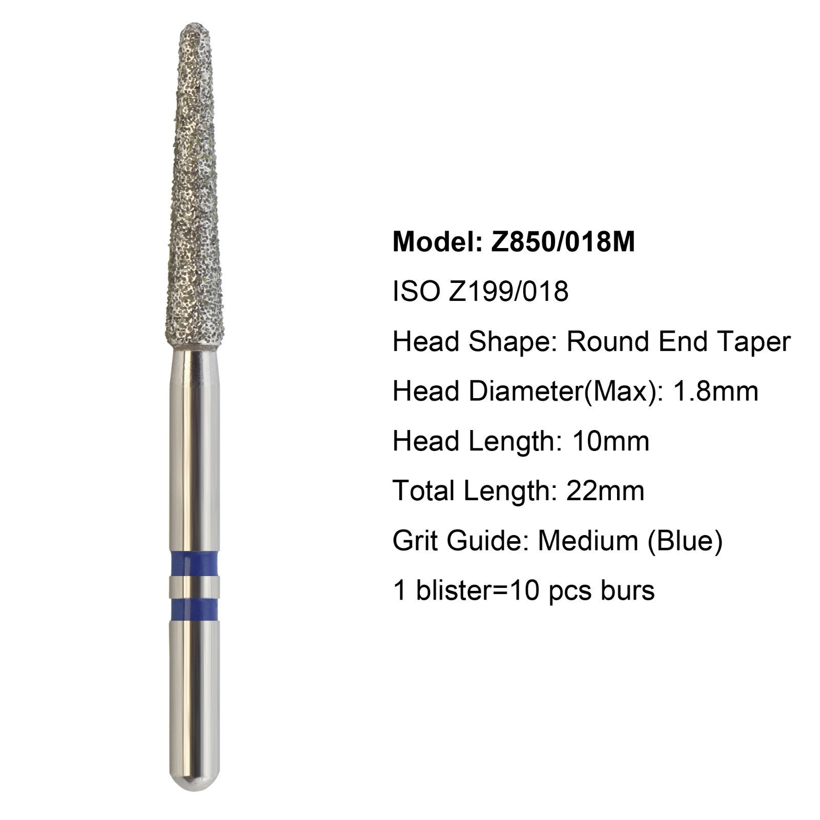 Dental Diamond Burs Zirconia Cutter FG Football Ball Round End Taper Cylinder