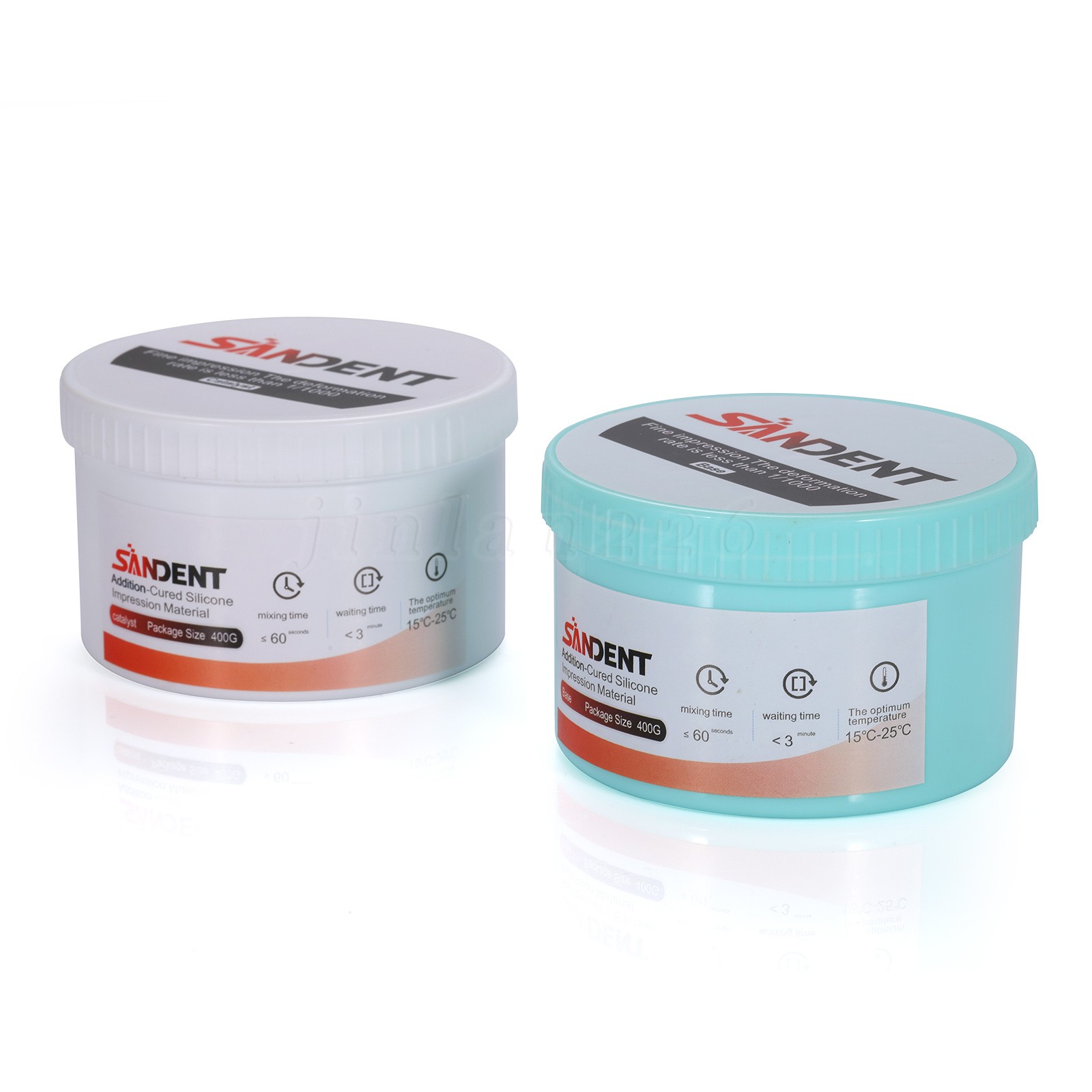 4 x Dental Soft Putty Fast Set Impression Material (400g Base + Catalyst) Ger