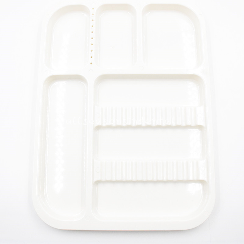 Dental Sterilized Autoclavable 135° Divided Tray Plastic Separate 245x340x2mm