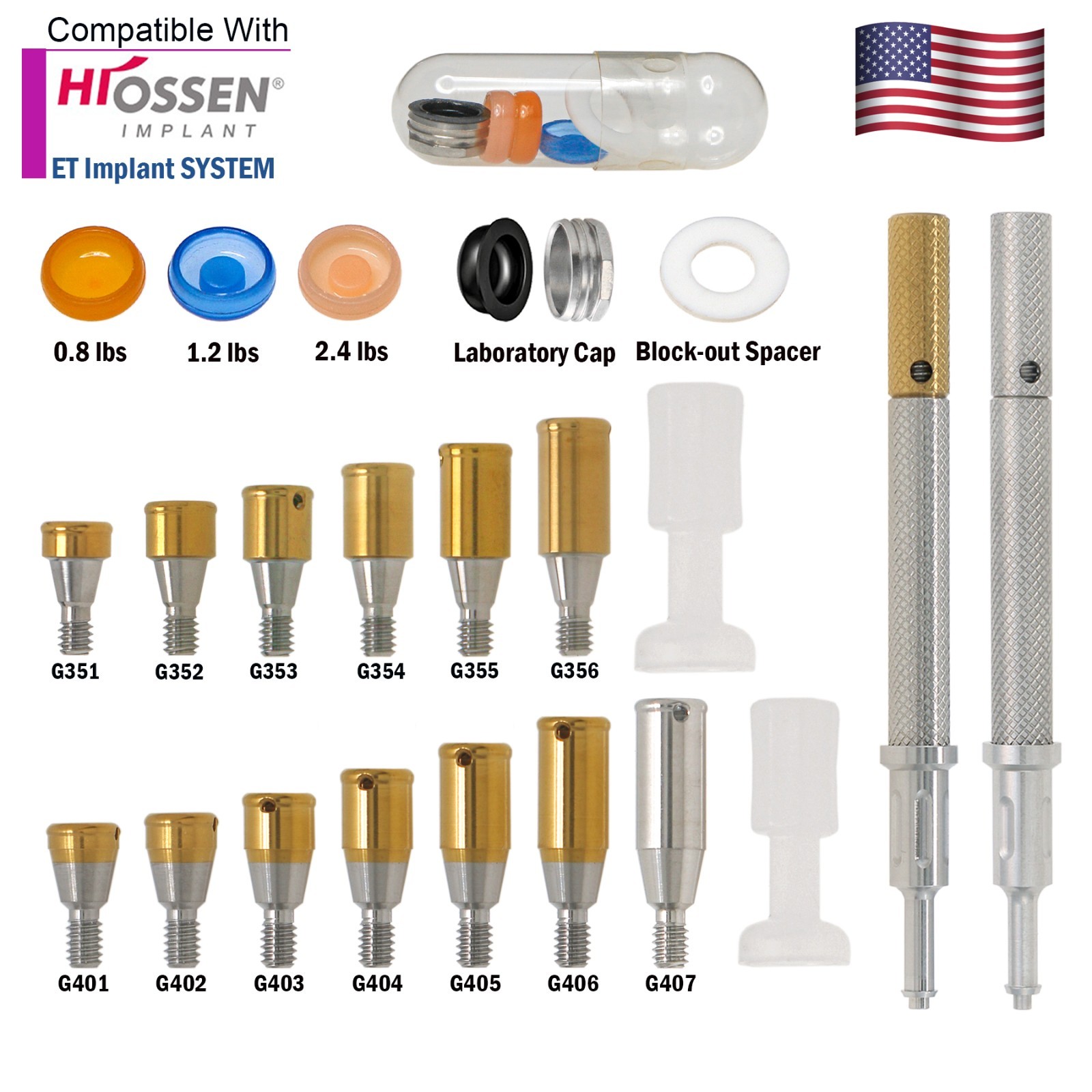 Dental Healing Locator Abutment Transfer Tray Lab Analog For Hiossen Osstem M/R
