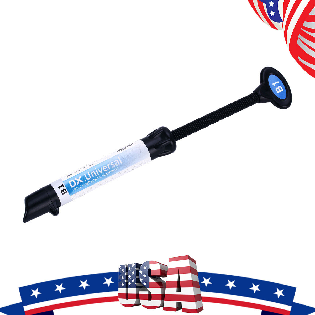 DENTEX Dental Universal Light Cure Composite Resin B1 Shade 4g/Syringe