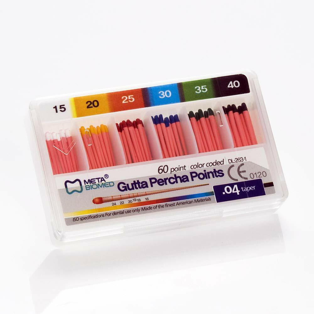 Meta- Biomed Gutta Percha Points .04 Special Taper 60 Points per box All Sizes
